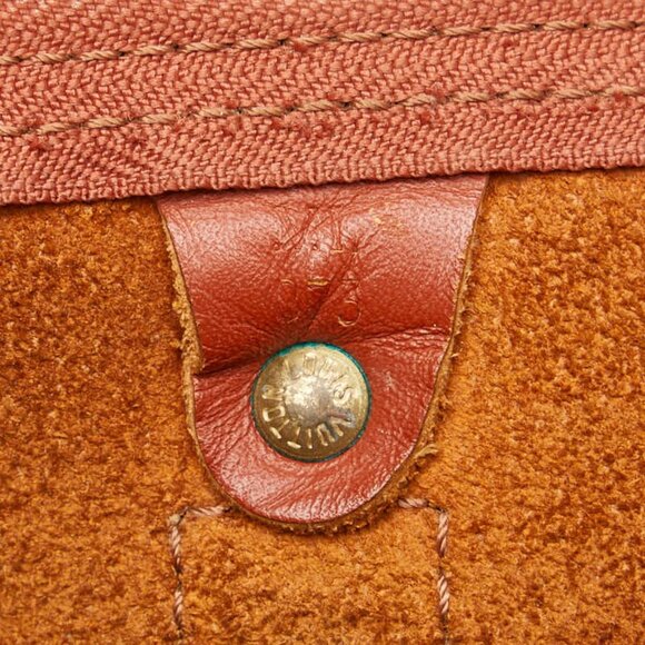 LOUIS VUITTON Brown Leather Keepall 50 Boston Bag - Picture 10 of 11